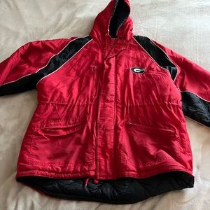 Georgia Bulldogs Red Puffer Coat